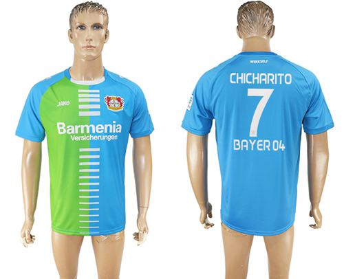 Bayer Leverkusen #7 Chicharito Sec Away Soccer Club Jersey - Click Image to Close